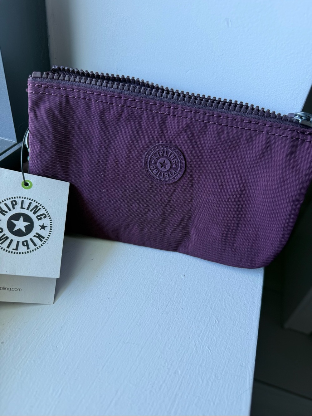 Kipling Deep Plum Zip Pouch